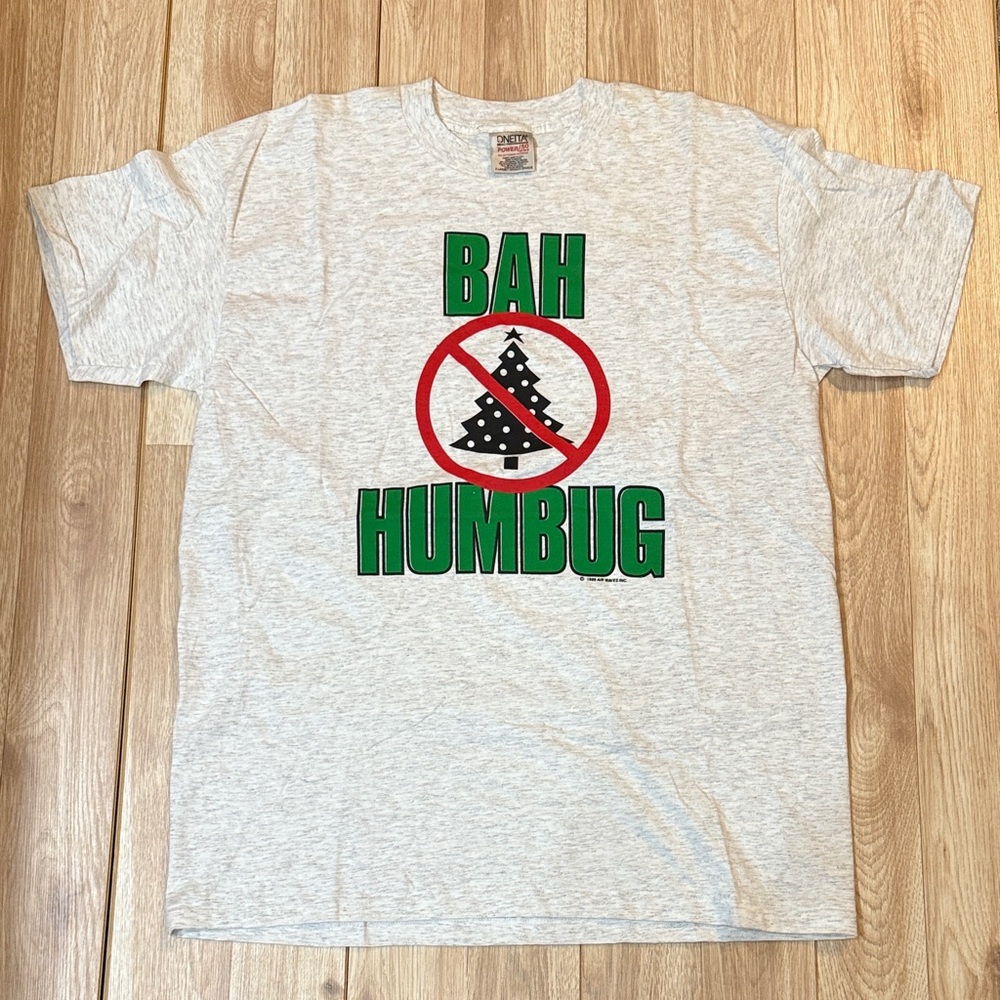 Vintage 1989 'Bah Humbug' Graphic T-Shirt